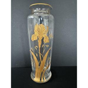 Vase Art Nouveau en cristal de Baccarat 