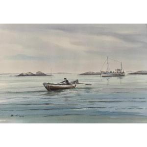Watercolor, Canoe