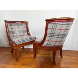 Pair Of Fireside Armchairs