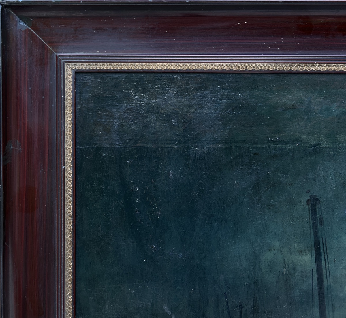Antique Original Impressionist Oil Painting On Canvas By Arv. Johansson-photo-4
