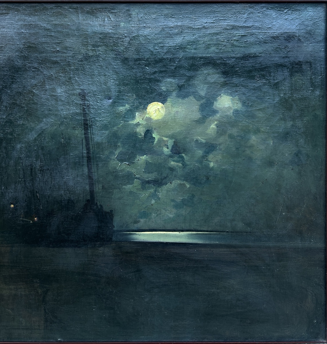 Antique Original Impressionist Oil Painting On Canvas By Arv. Johansson-photo-5