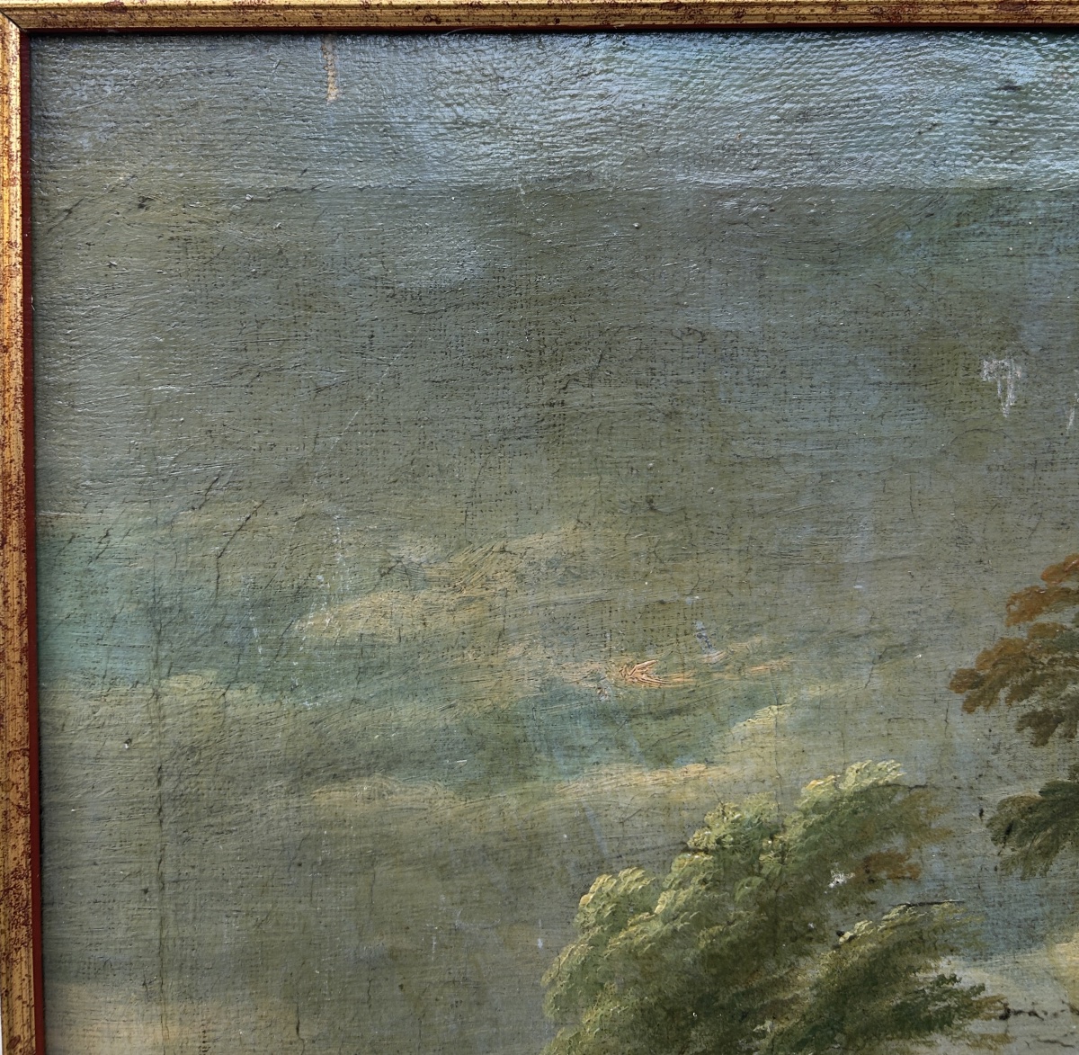 18th-century Painting – Hunting Scene: Hunter With Dogs And Game – Oil On Canvas-photo-4