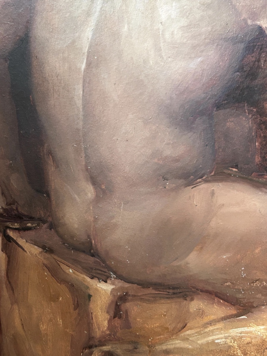 Male Nude In Oil, Torso Viewed From Behind, 1960s, Framed-photo-2