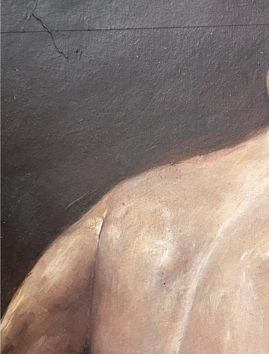 Male Nude In Oil, Torso Viewed From Behind, 1960s, Framed-photo-1