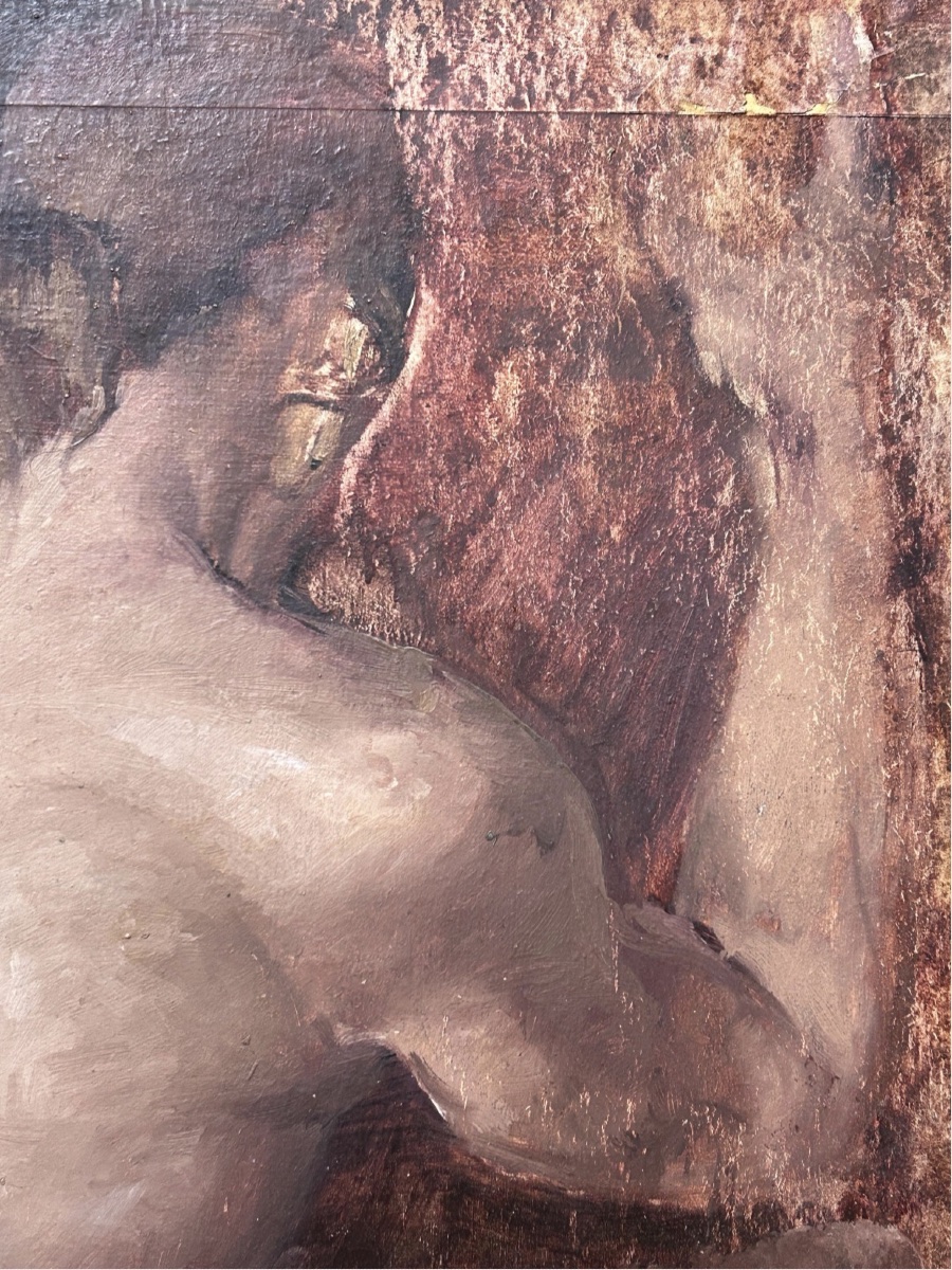 Male Nude In Oil, Torso Viewed From Behind, 1960s, Framed-photo-2