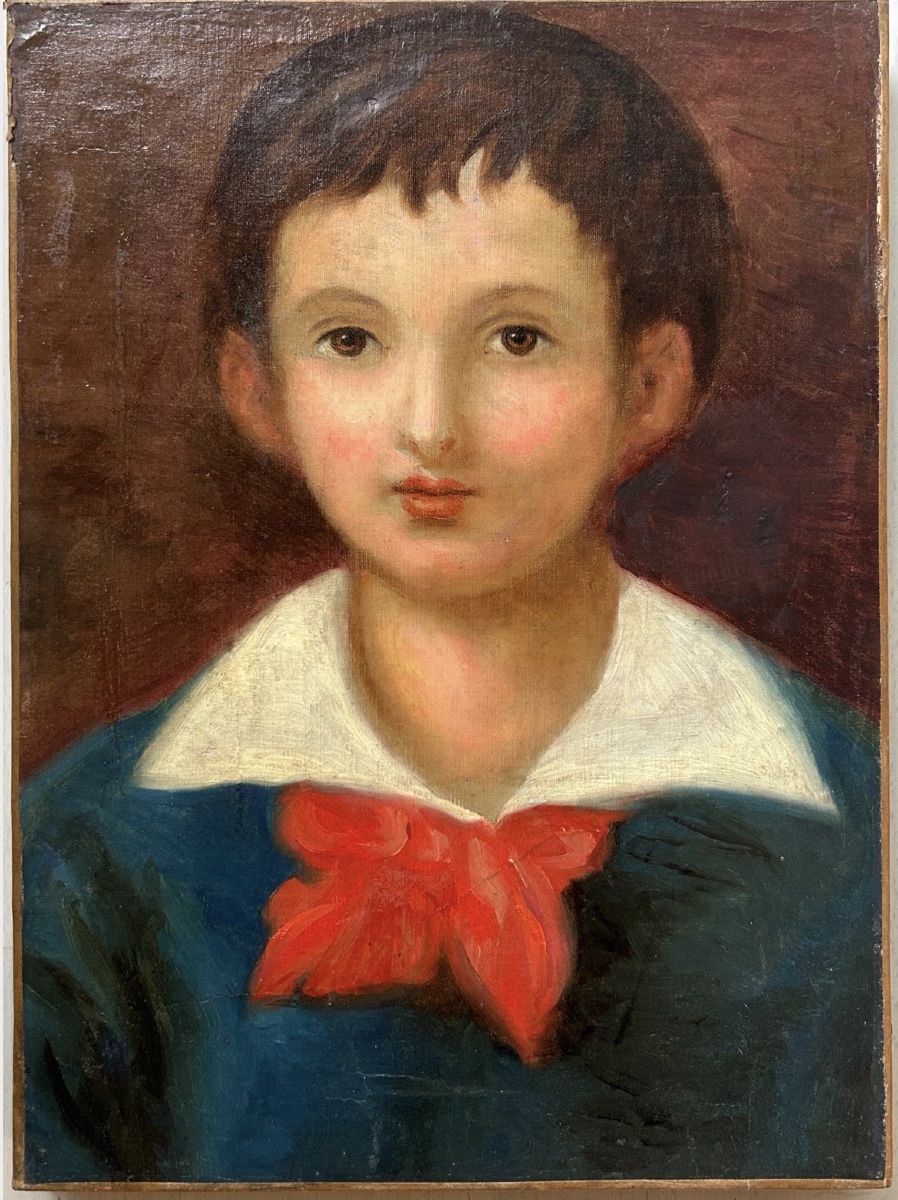 Antique Portrait Of A Child, France, 1880s–1900s