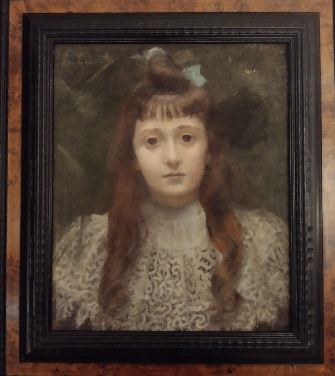 "JEUNE FILLE " par Héléne LABARTHE ..Pastel vers 1900