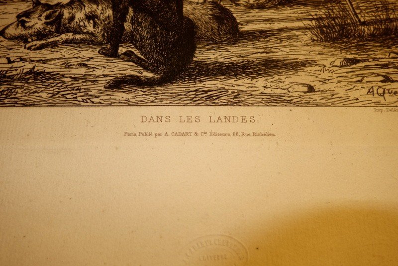 "DANS LES LANDES" Gravure par A.QUEYROY...1863-photo-3