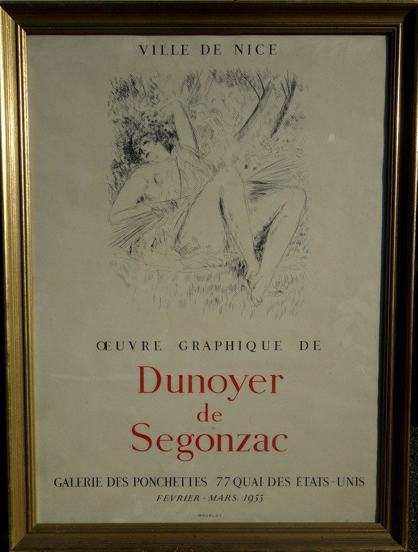 Affiche de DUNOYER de SEGONZAC ......MOURLOT ...1955