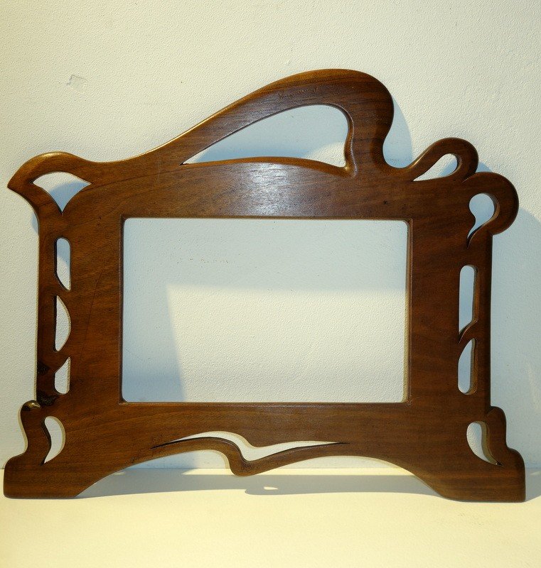 "frame Art Nouveau" Monoxyl In Walnut (?)