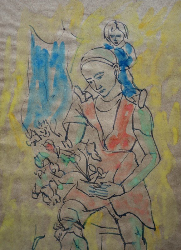 "maternity" By Silvano Caselli Around 1975-photo-2