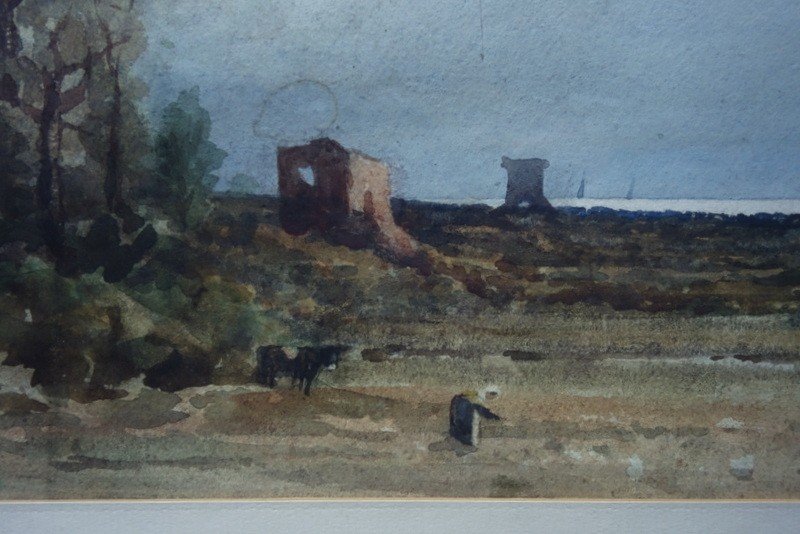 "side Of The Sea, Italy" By Paul.flcoulon Circa 1870/80-photo-3
