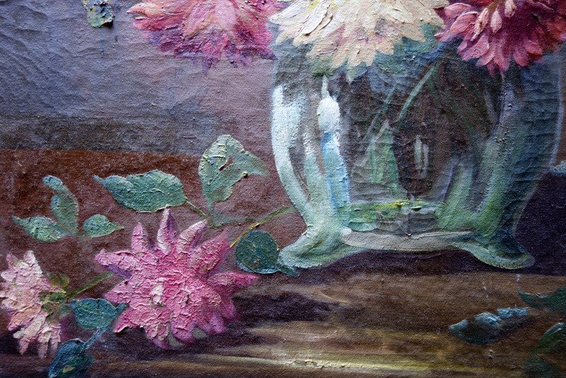 "bouquet Of Flowers" By Alf Strohl-fern..alsace Around 1890-photo-5