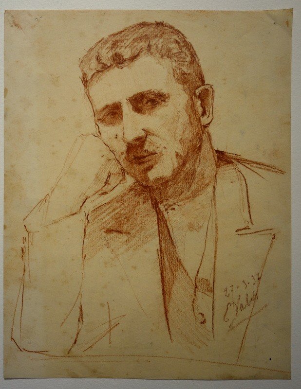 Lot Of 6 "men's Portraits" By Edmond Vales...1937-photo-2