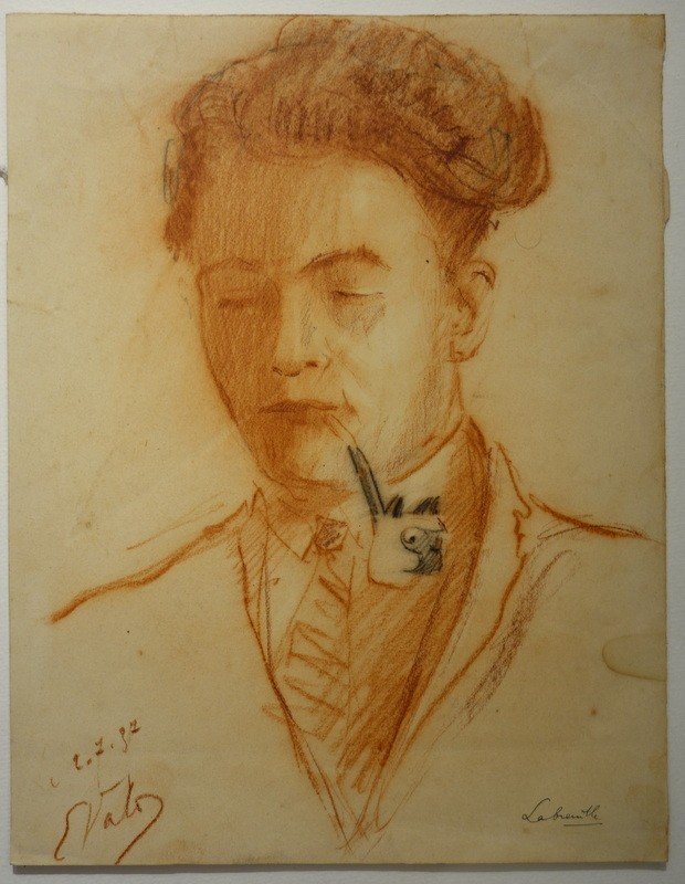 Lot Of 6 "men's Portraits" By Edmond Vales...1937-photo-4