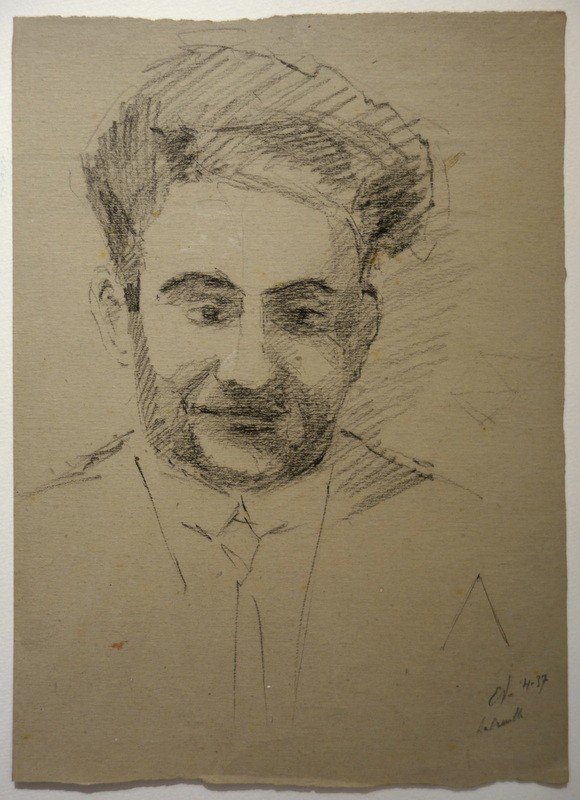 Lot Of 6 "men's Portraits" By Edmond Vales...1937-photo-3