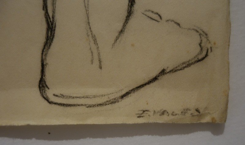 'the Athlete, Buttocks And Legs' 2 Drawings By Edmond Vales-photo-3