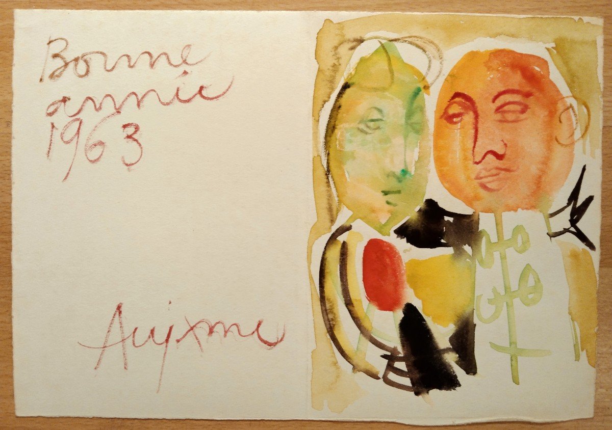 "Carte de Voeux 1963" ...Jean AUJAME 