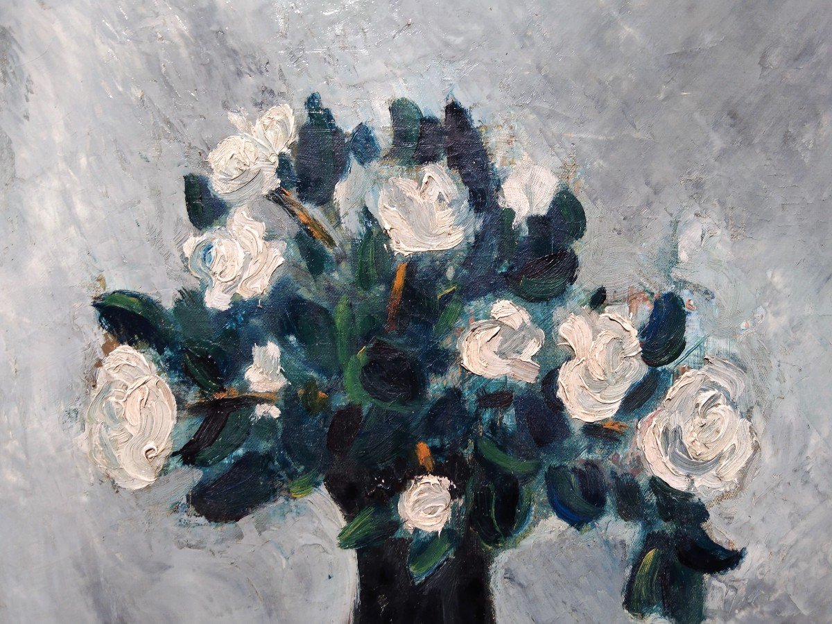 "the Bouquet Of White Roses" By Raymond Segard-photo-2