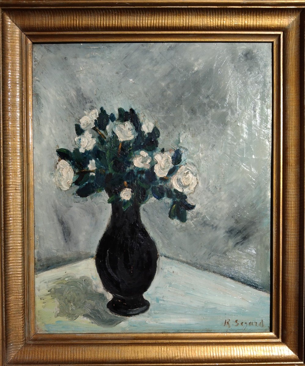 "the Bouquet Of White Roses" By Raymond Segard