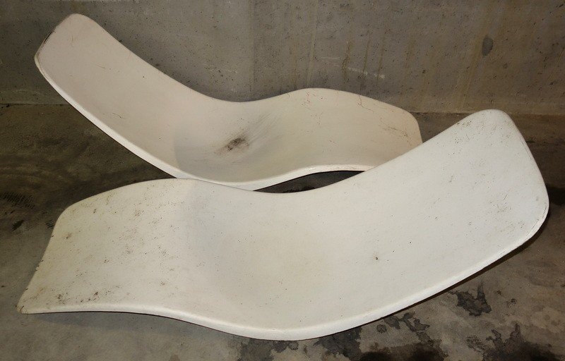 2 "CHAISES LONGUES" par Charles ZUBLENA vers 1965/70
