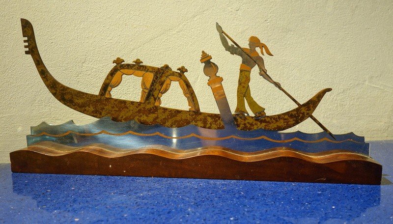 "the Gondolier" By Lucien Gerfaux Around 1930