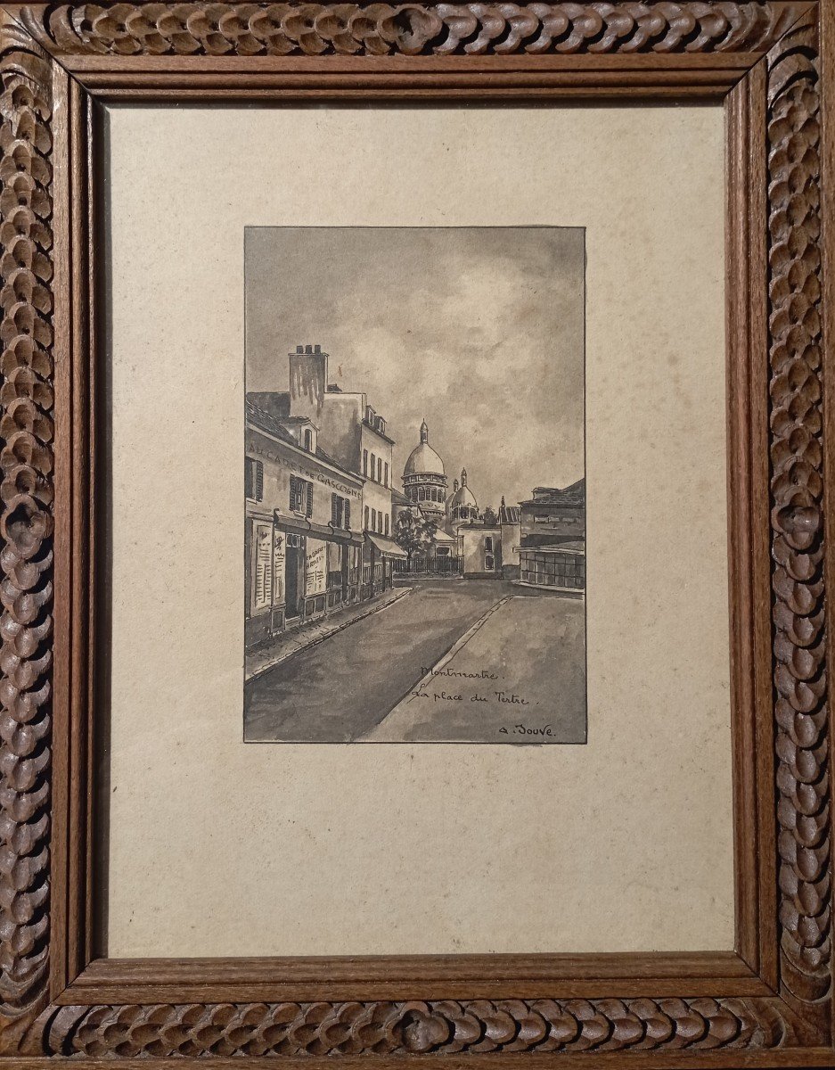 "MONTMARTRE, Place du TERTRE" par Auguste JOUVE-photo-2