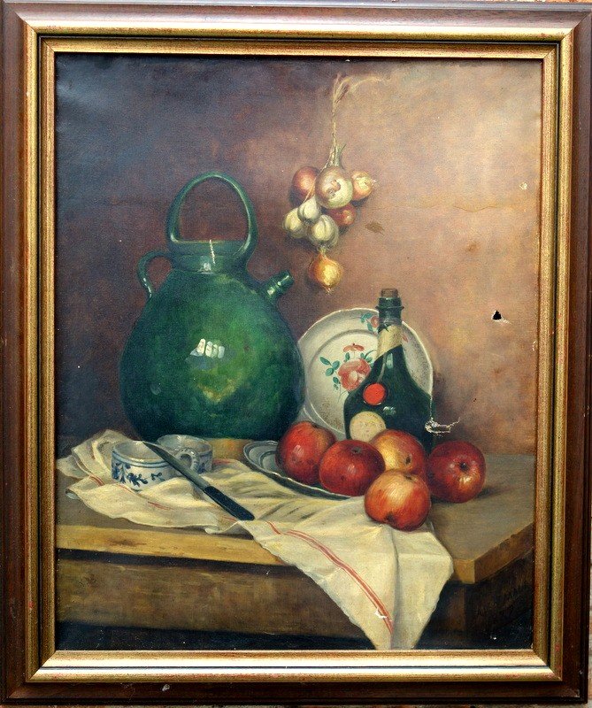 "NATURE MORTE " par A de Saint MAUR ...1887-photo-2