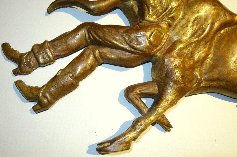 "western Rodeo" Original American Bronze By Cambron-photo-3