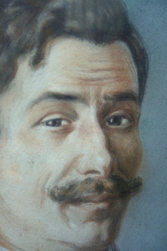 "the Mustachu" Pastel By Valles (?)...1925-photo-3