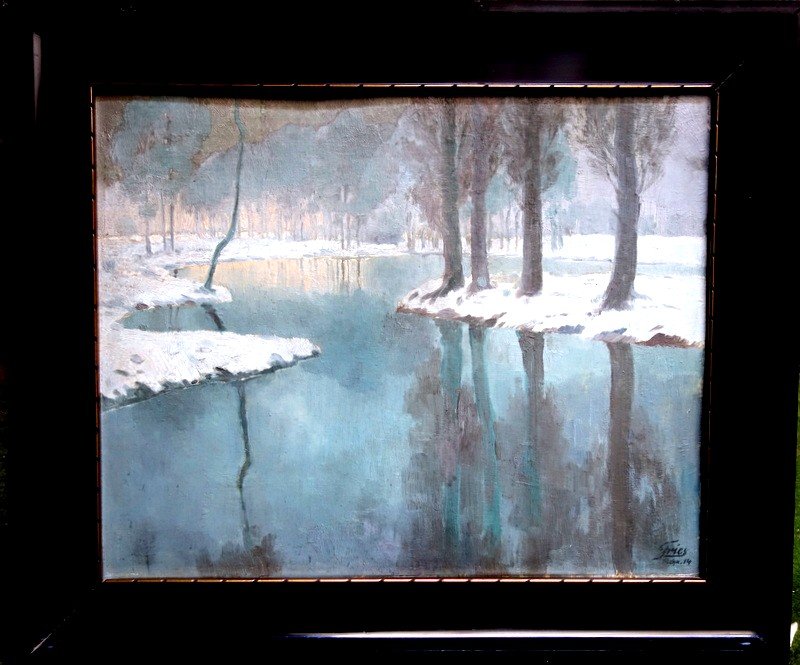 "MATIN d'HIVER" par FRIES (Allemand)...MUNCHEN 1914