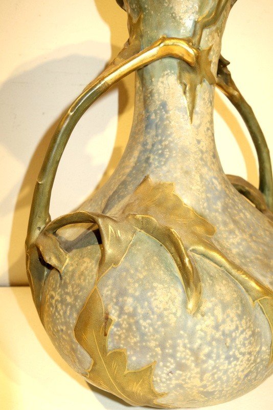 "art Nouveau Vase" Amphora Vienna Austria Circa 1900-photo-3