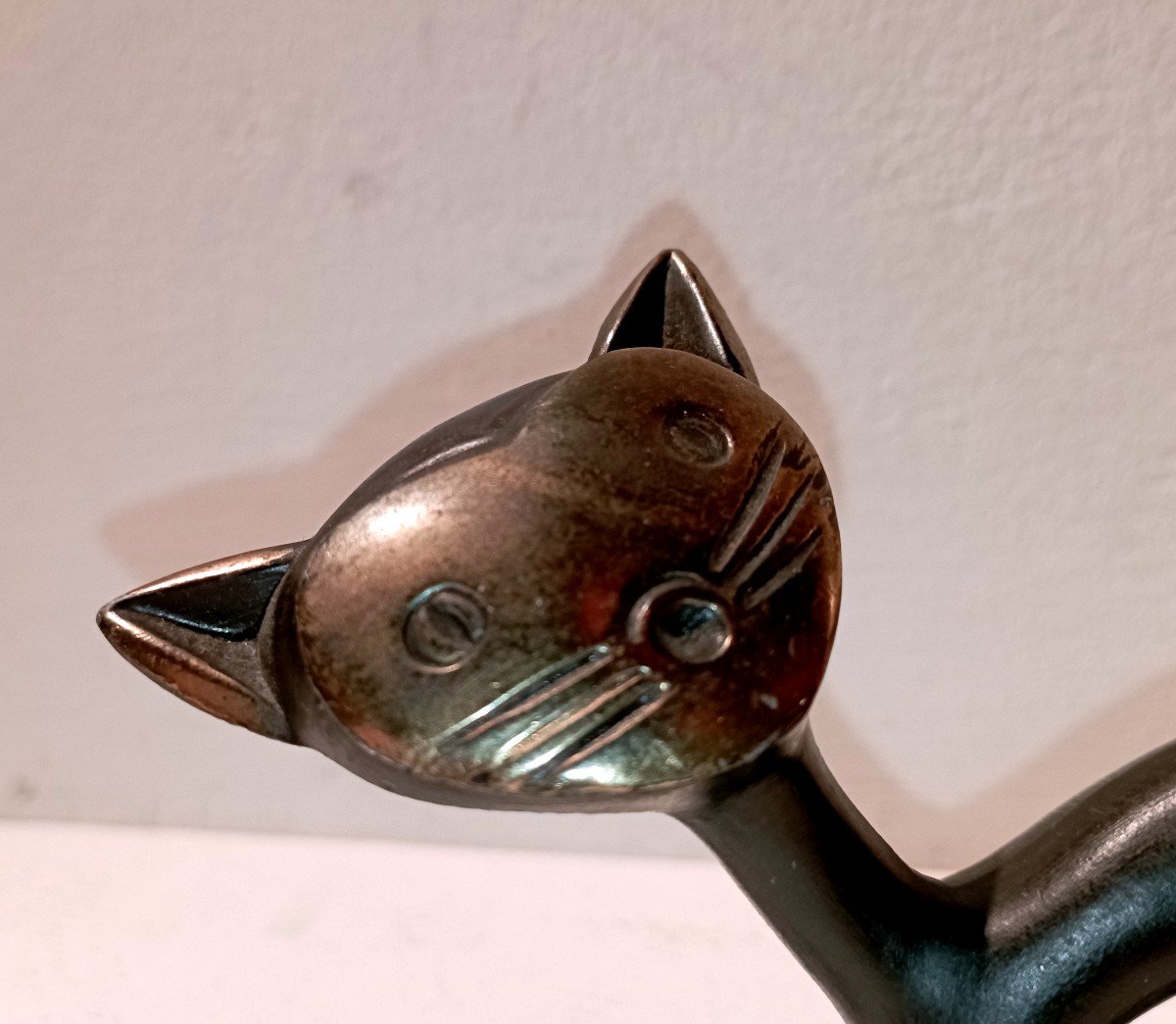 "kitten" Bronze By Walter Brosse (attr)-photo-3