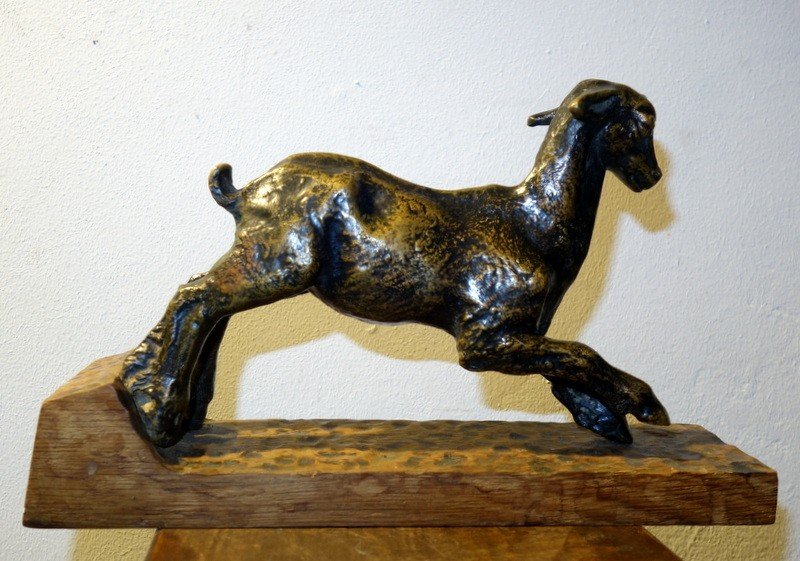 "the Goat" Bronze 19th-photo-4