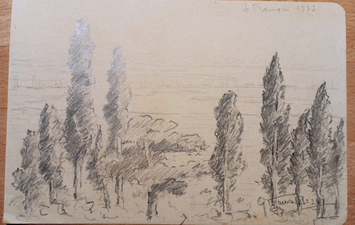 3 Drawings "la Franqui" By G.izaure-dezes ....aude 1933-photo-2