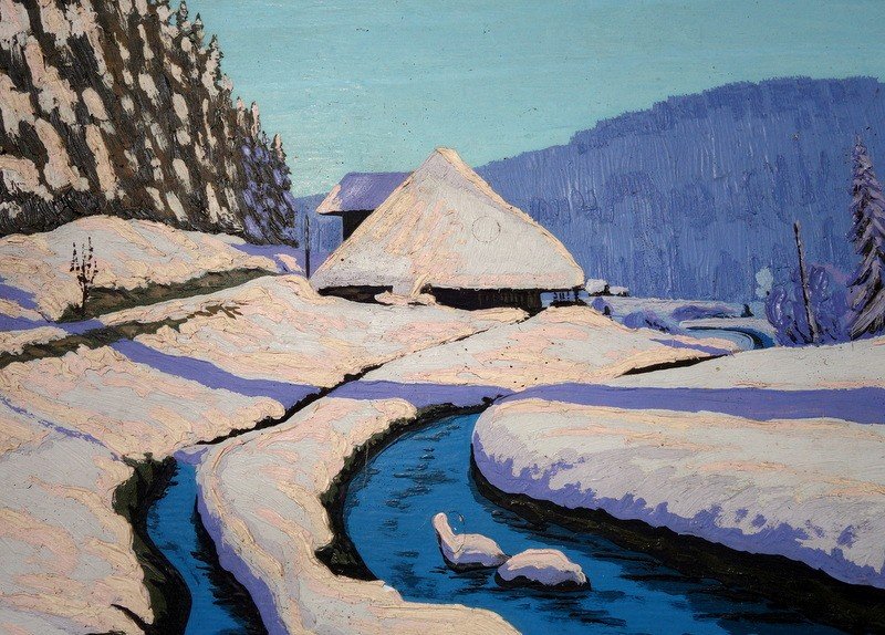 "snow Landscape" By R.kistler ....1946-photo-2