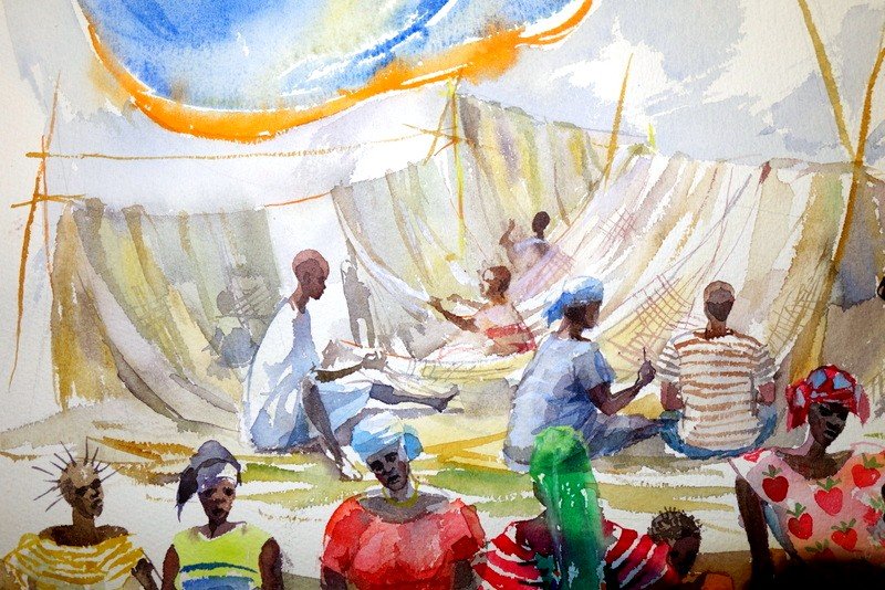 “march In Guinea” By Irina Conde Around 1980/90-photo-2