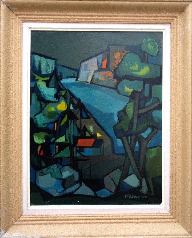 "PAYSAGE CUBISANT" par P.WEBER ...1951