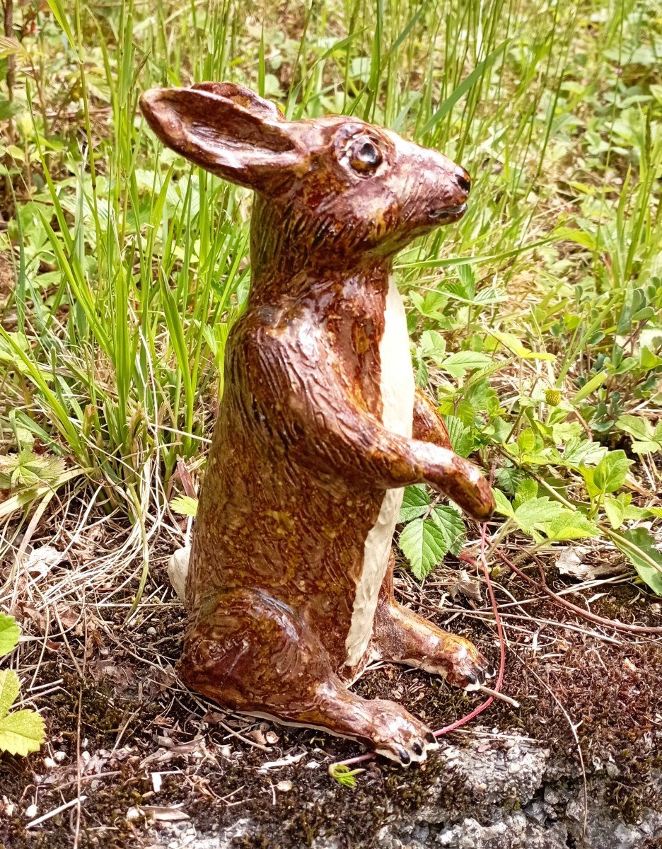 "rabbit" Stoneware By Guy Bernon ...la Borne Circa 1990