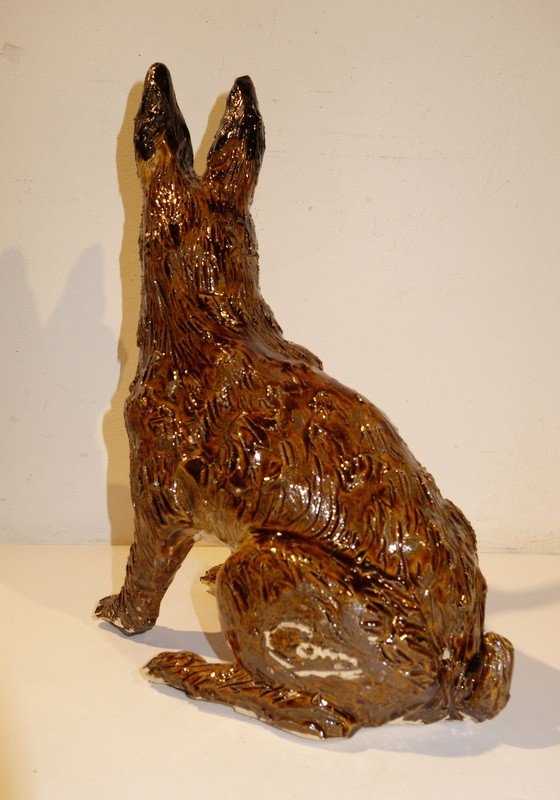 "rabbit" Stoneware By Guy Bernon ...la Borne Around 1990/2000-photo-4