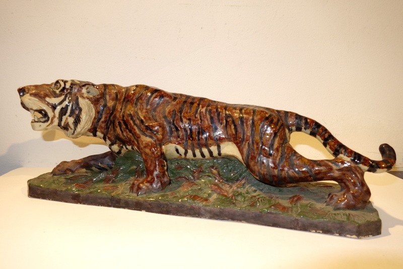 "tiger" Stoneware By Guy Bernon...la Borne 1999