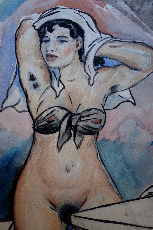 "COQUINE NUE" par Manuel CAMPSVICENS vers 1950-photo-3