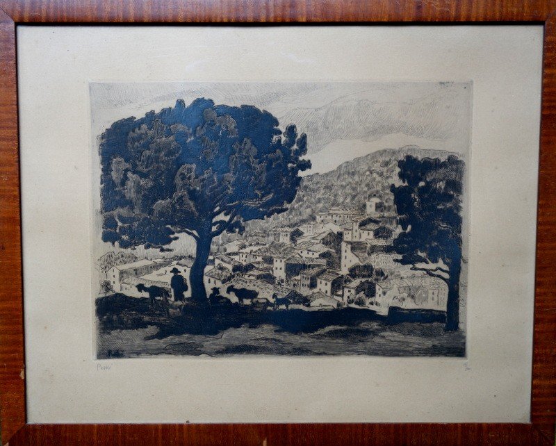 "bormes Les Mimosas" Strong Water By Jean Peske Circa 1930