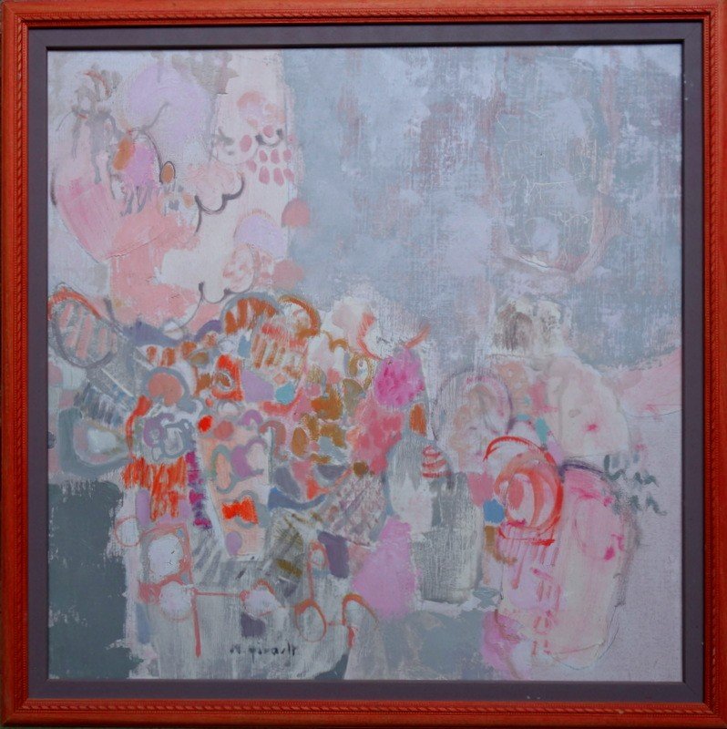 “pink Still Life” By Michéle Girault Circa 1980