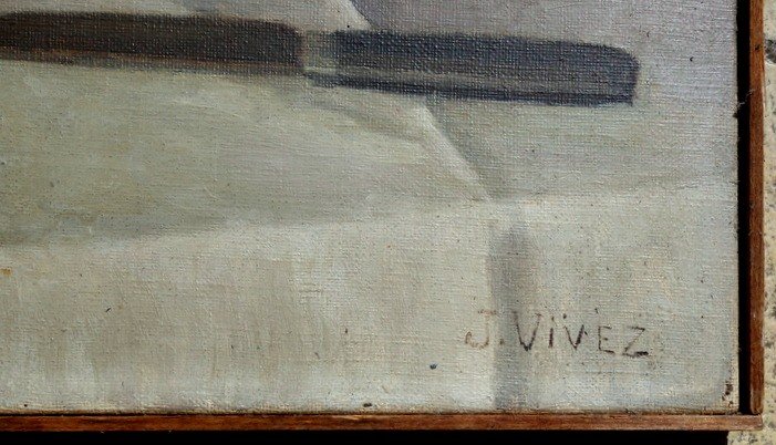 "NATURE MORTE d'AUTOMNE" par J.VIVEZ vers 1930/40-photo-3