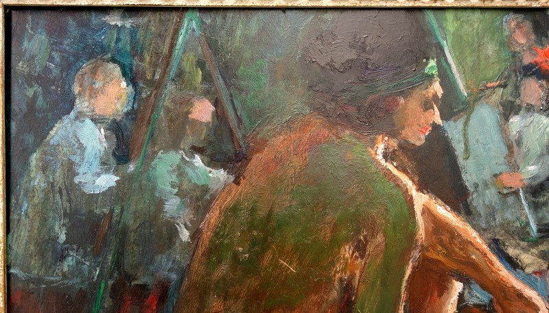 "nude In The Workshop" Nz Monogram Around 1950/60-photo-3
