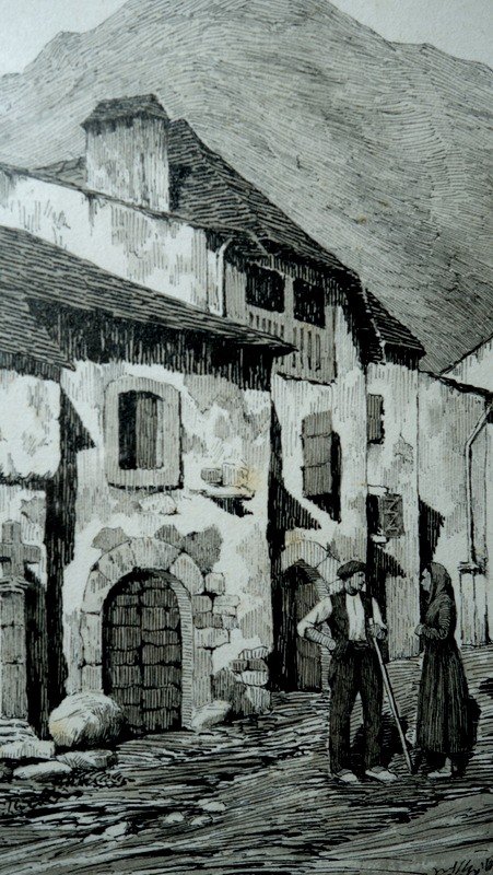 "BEOST prés de LARUNS" par Inigo BERNOUVILLE, 1936...BEARN, Pays  Basque-photo-4