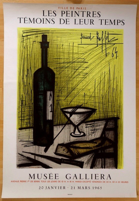 AFFICHE " Bernard BUFFET" Musée GALLIERA 1965..MOURLOT