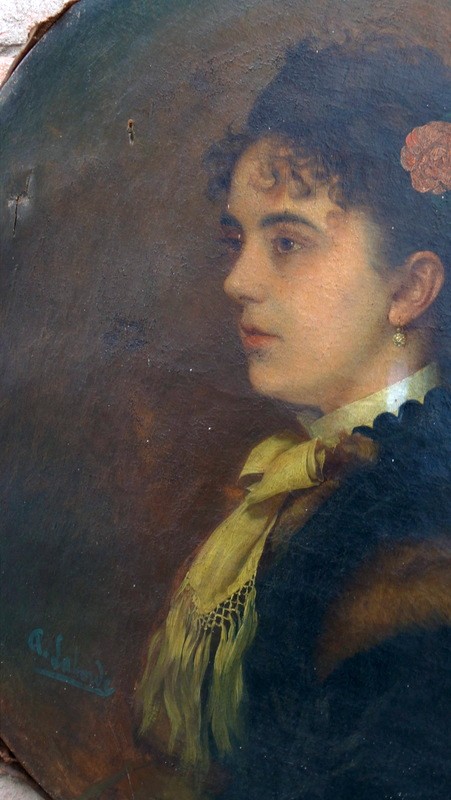 "young Woman" By Antoine Laborde Circa 1870/80-photo-3