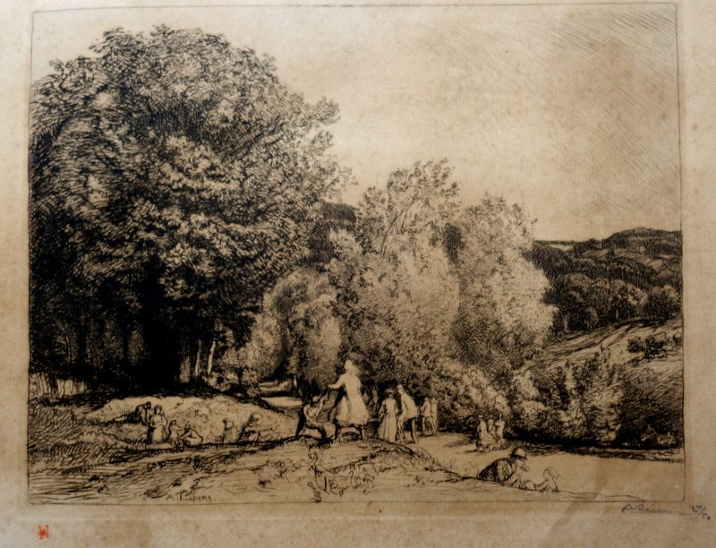 "sunday Walk" Engraving Auguste Lepere 1913-photo-2